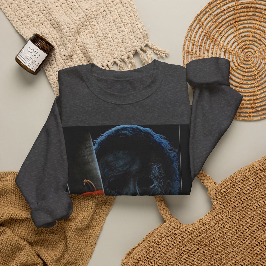Halloween Thriller Crewneck Sweatshirt — Michael Myers & Jack-O'-Lantern Graphic