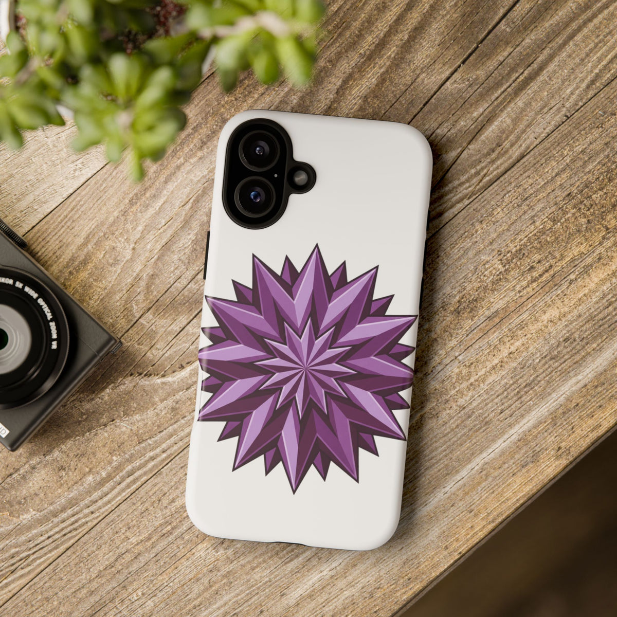 Purple Geometric Star Phone Case