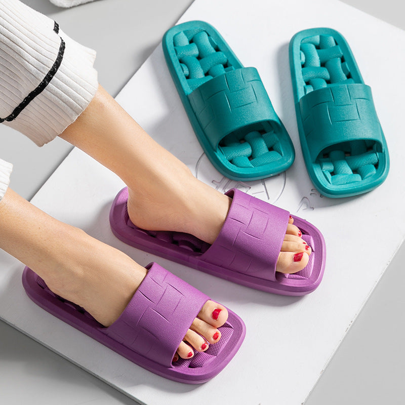 Leaky Slippers Men’s Summer Hollow Bathroom Home With Non-Slip