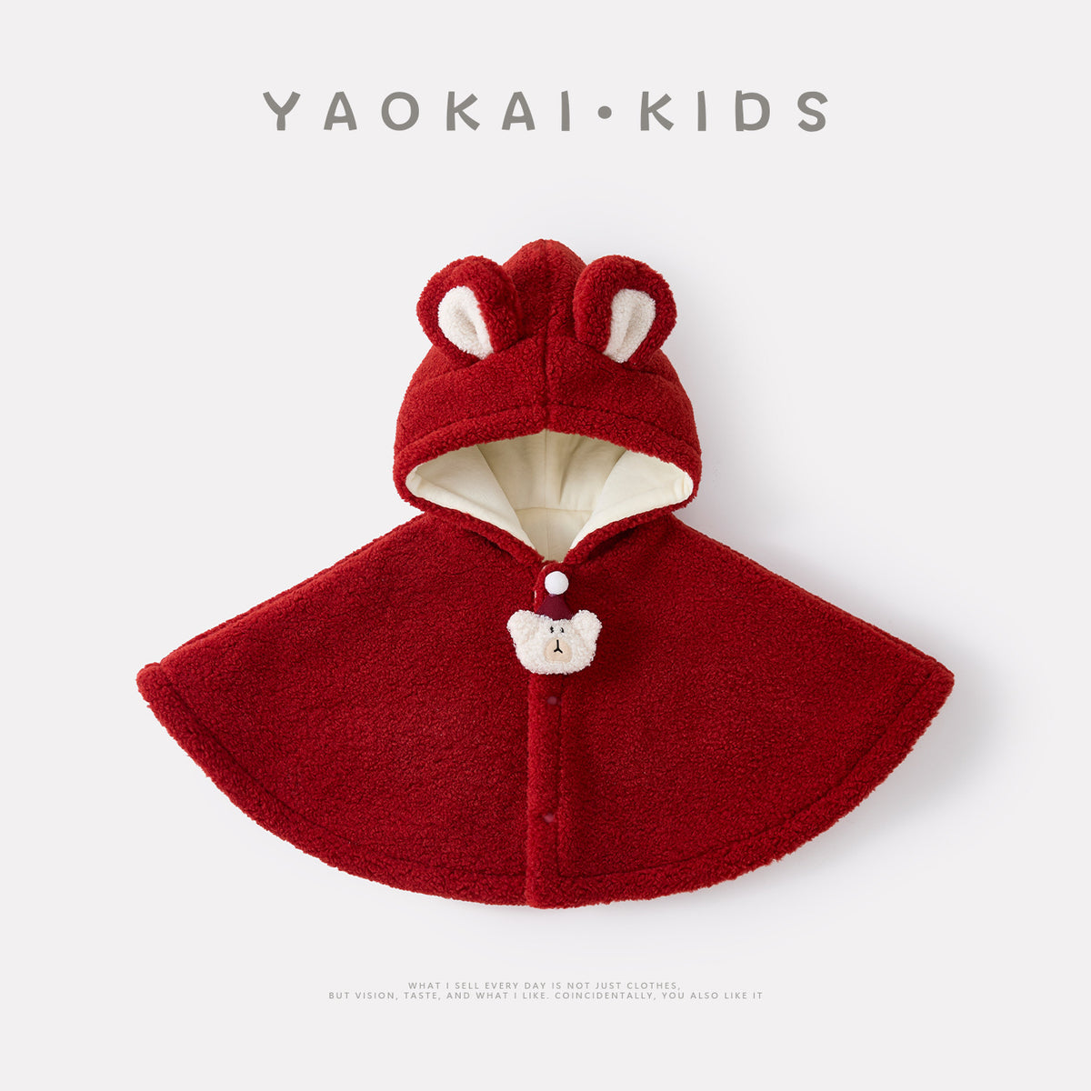 Poncho Coat for Baby Girls, Warm Thickened Winter Outerwear, Stylish and Versatile Cape Design