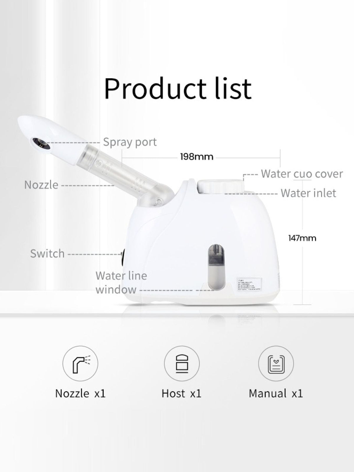 Hot Steaming Facial Beauty Device