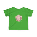 Infant Tee with Pink Starburst Floral Mandala — Baby Shower Gift