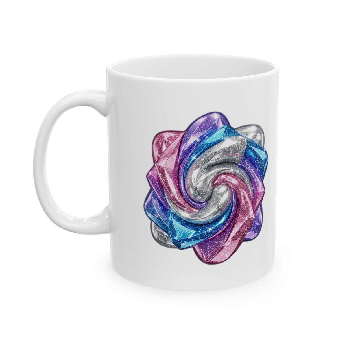 3D Glitter Design Ceramic Mug, (11oz, 15oz)