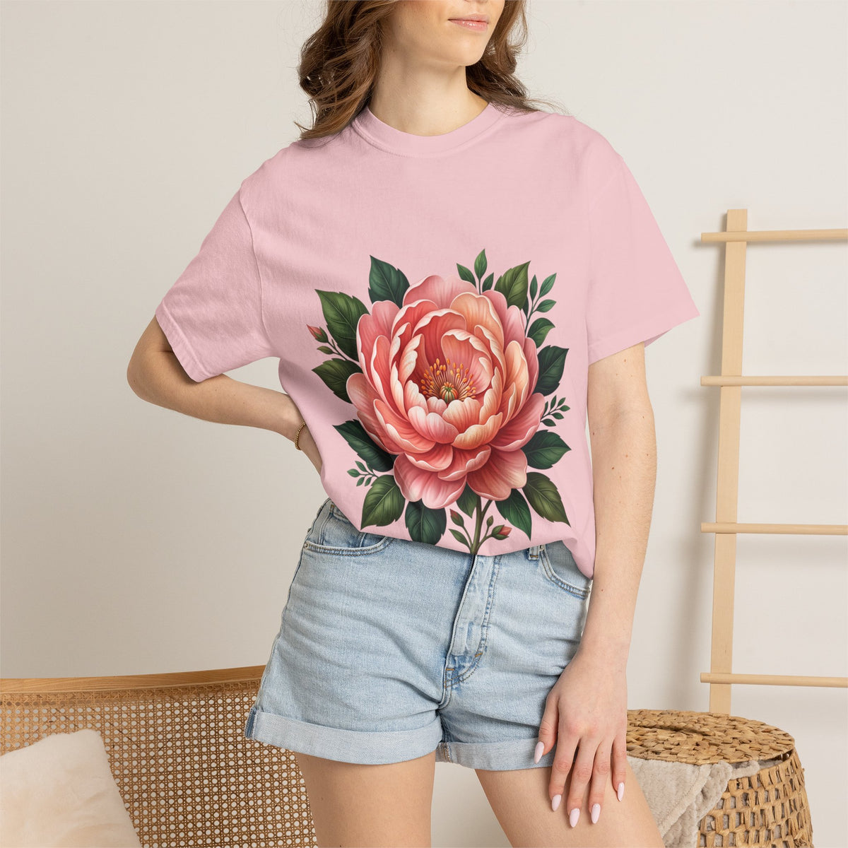 Peony Bloom T-Shirt — Vintage Floral Graphic Tee