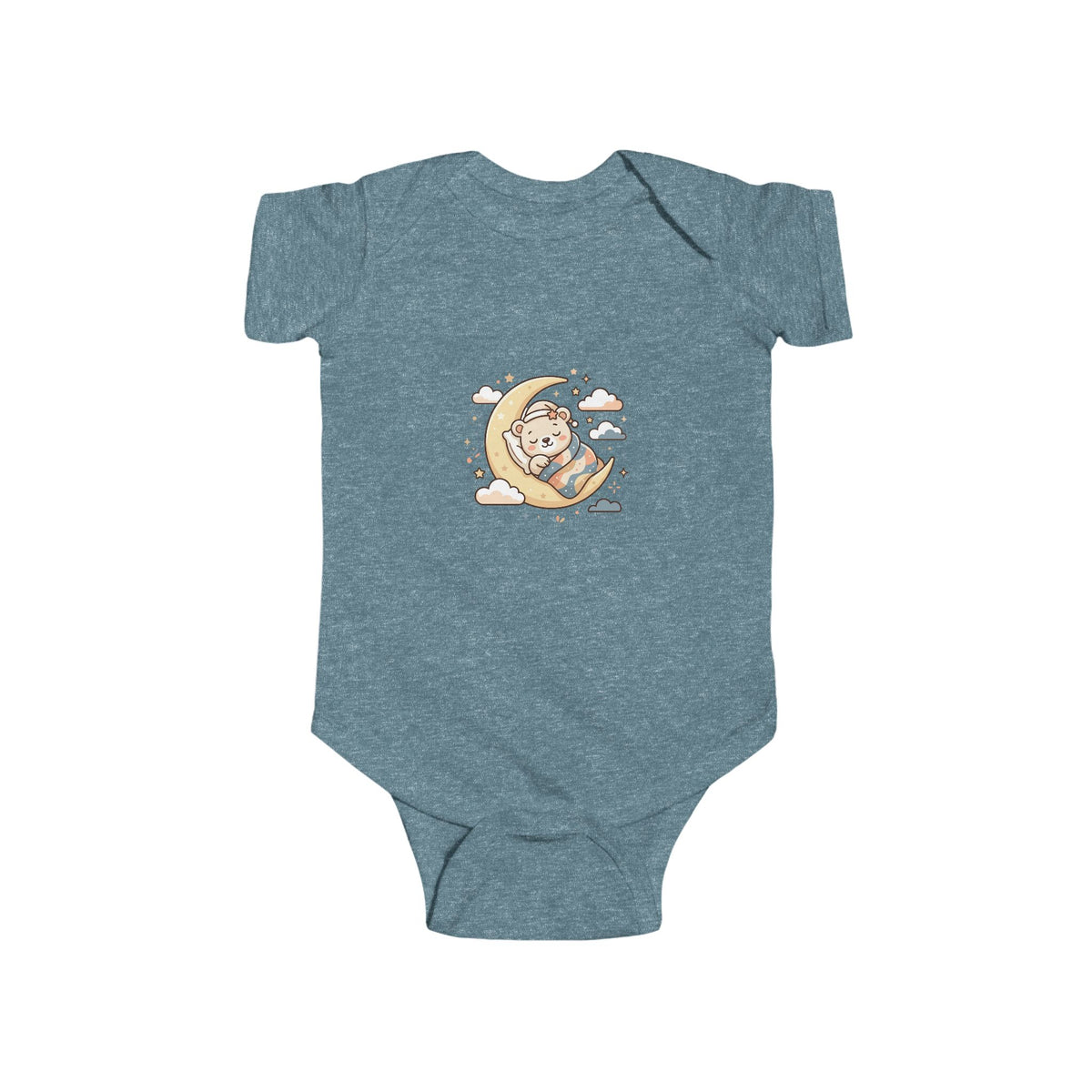 Baby Moon & Bear Bodysuit – Cute Nursery Sleepytime Graphic Infant One-Piece