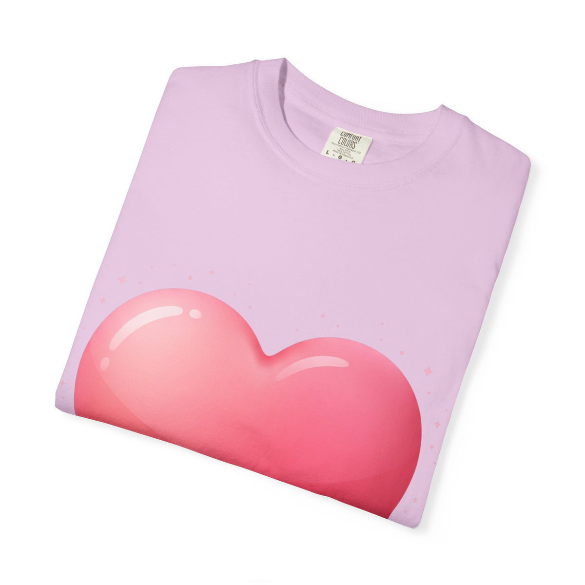 Pink Heart Unisex Garment-Dyed T-shirt