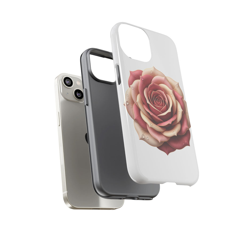 Rose Waterdrop Tough Phone Case — Protective Floral iPhone Cover