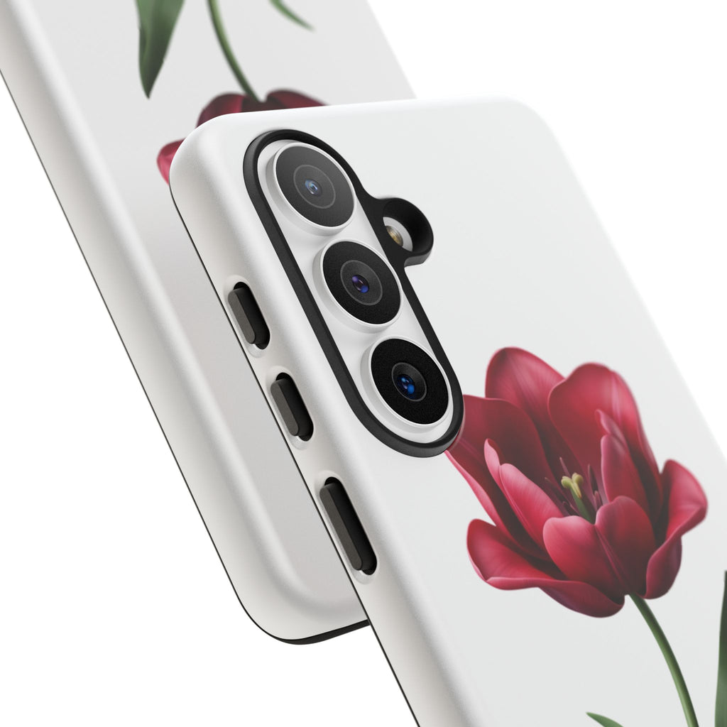 Tulip Floral Tough Phone Case – Protective Blossom iPhone Cover