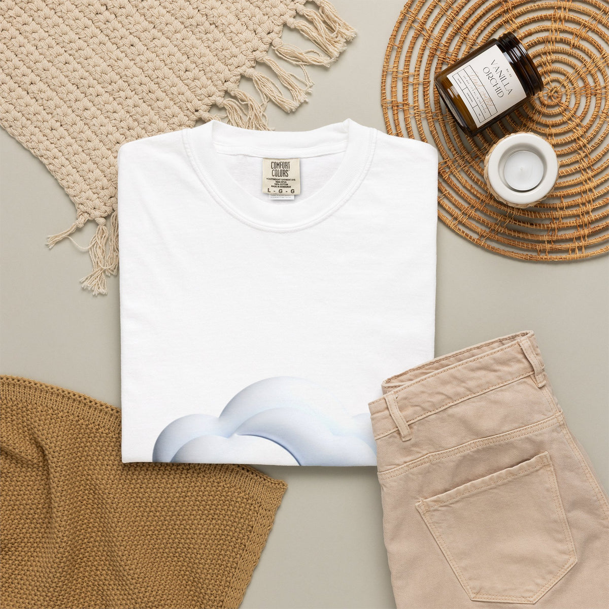 Cloud Graphic T-Shirt — Soft Dreamy Cloud Design