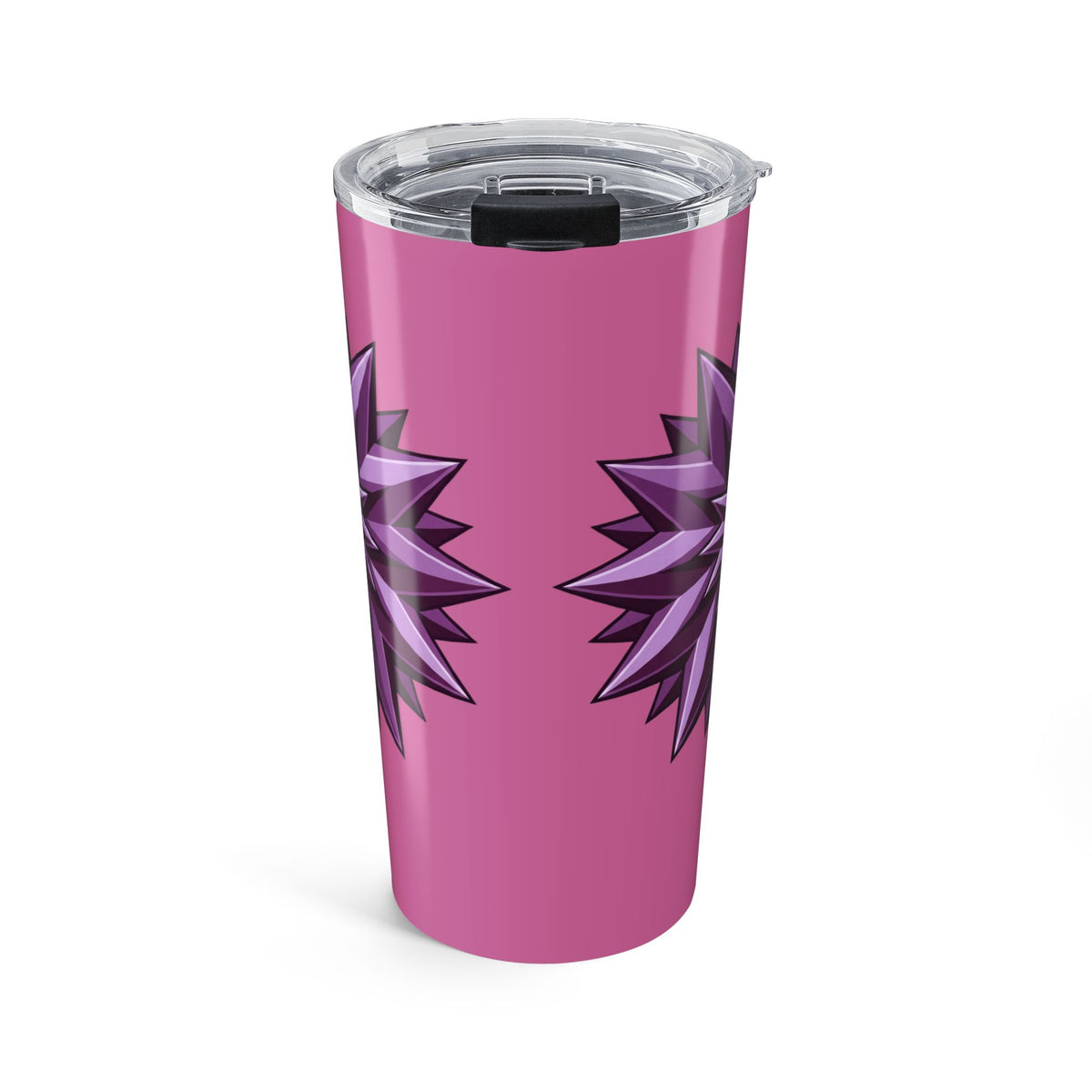 20oz Pink Floral Starburst Tumbler — Insulated Travel Cup for Women- Light Pink