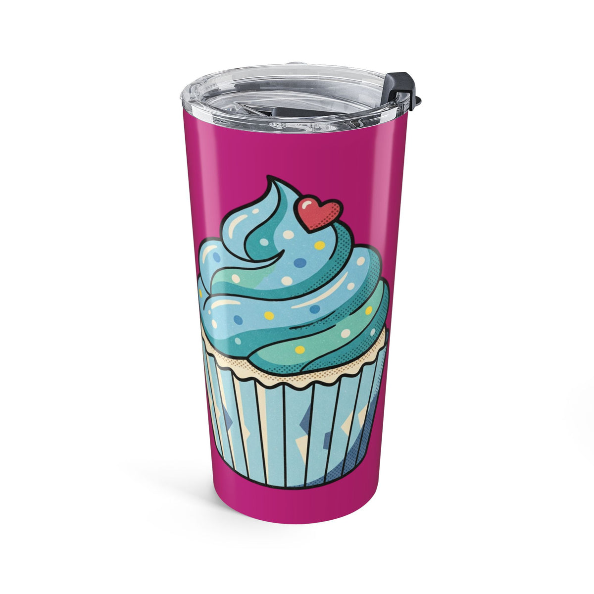 Blue Cupcake Frosting Tumbler 20oz- Magenta