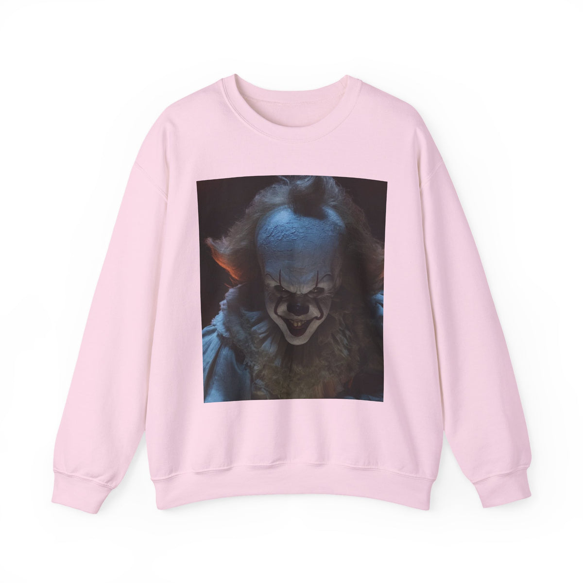 Horror Clown Crewneck Sweatshirt — Scary Pennywise Portrait