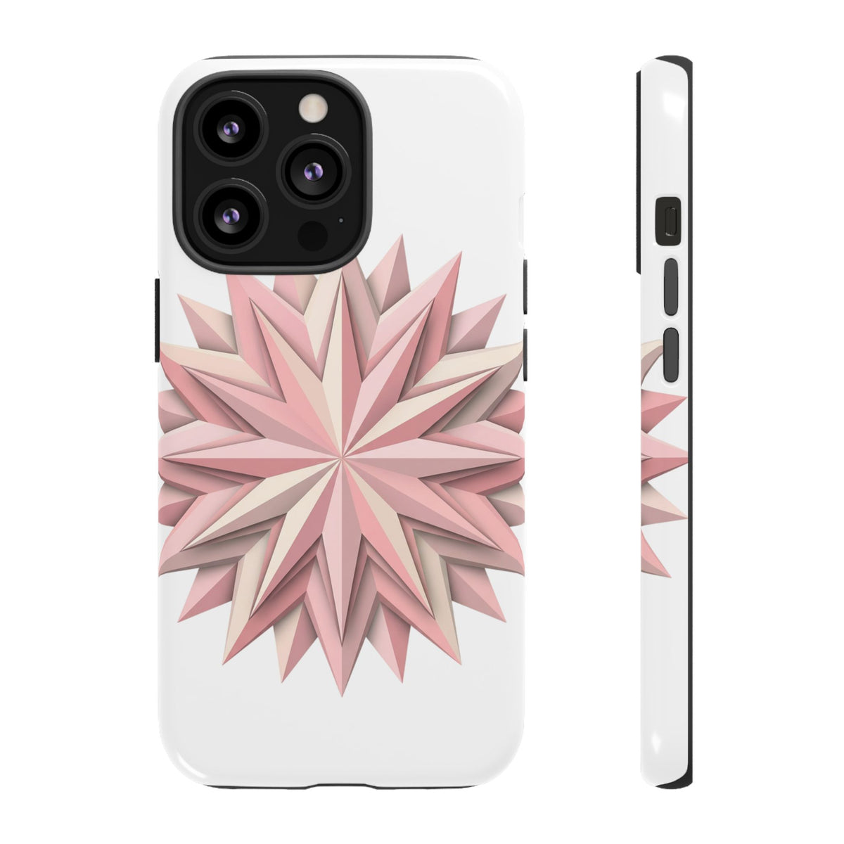 Pink Geometric Star Phone Case — Tough Protective iPhone Cover