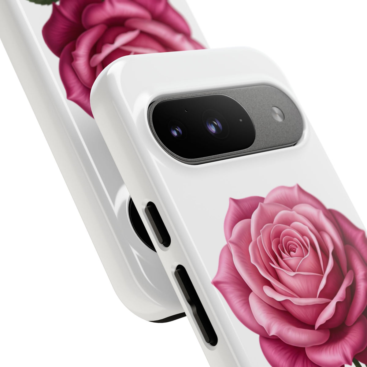 Pink Rose Tough Phone Case — Floral Protective iPhone Cover