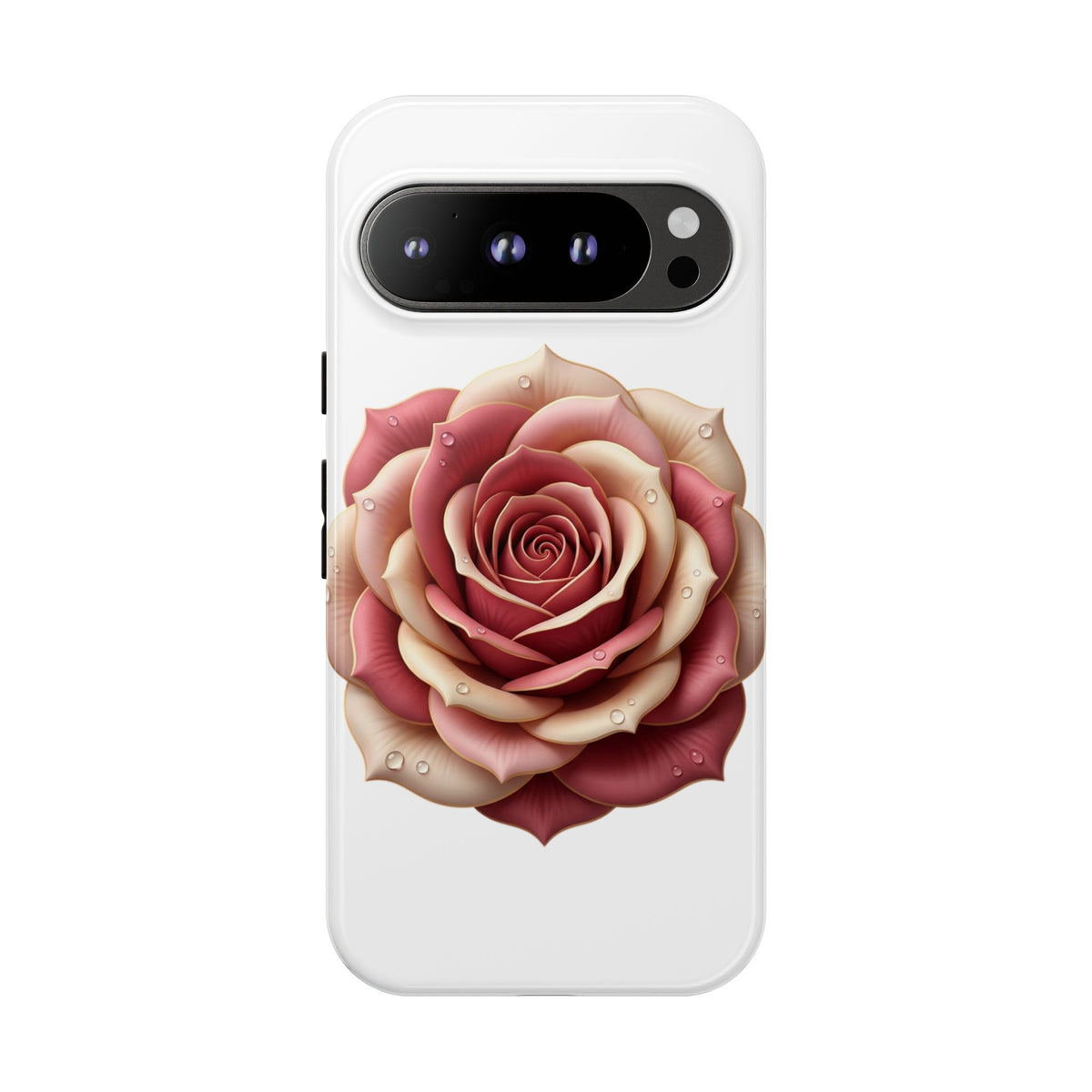Rose Waterdrop Tough Phone Case — Protective Floral iPhone Cover