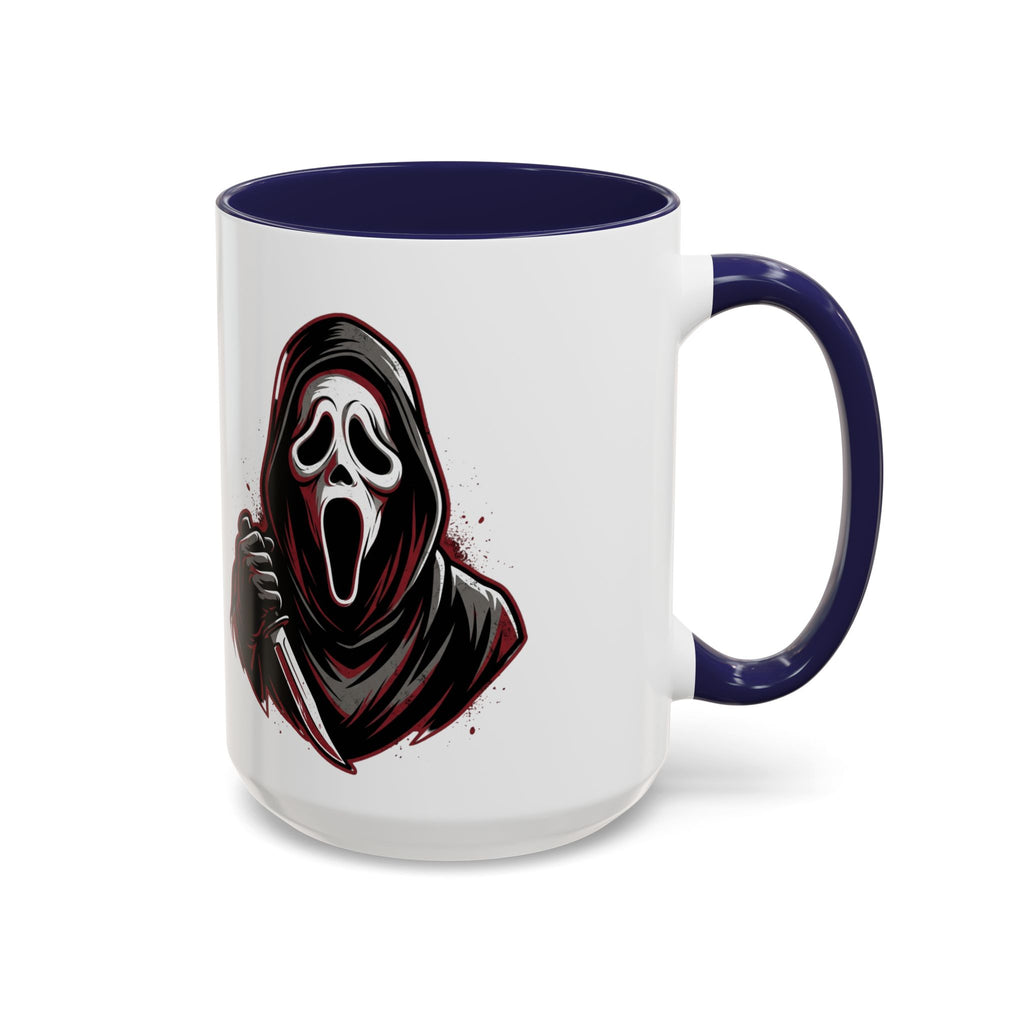 Scream Mask Accent Coffee Mug — Horror Killer Design (11/15oz)