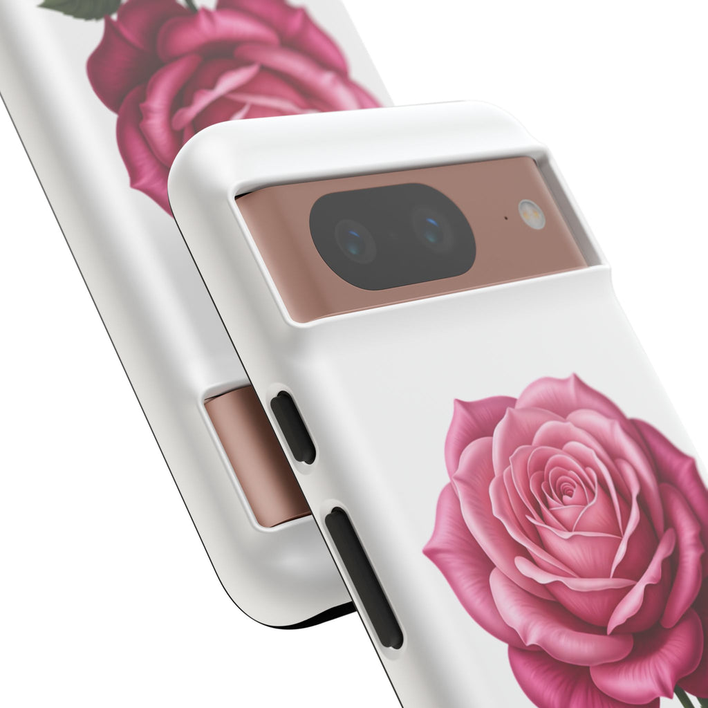 Pink Rose Tough Phone Case — Floral Protective iPhone Cover