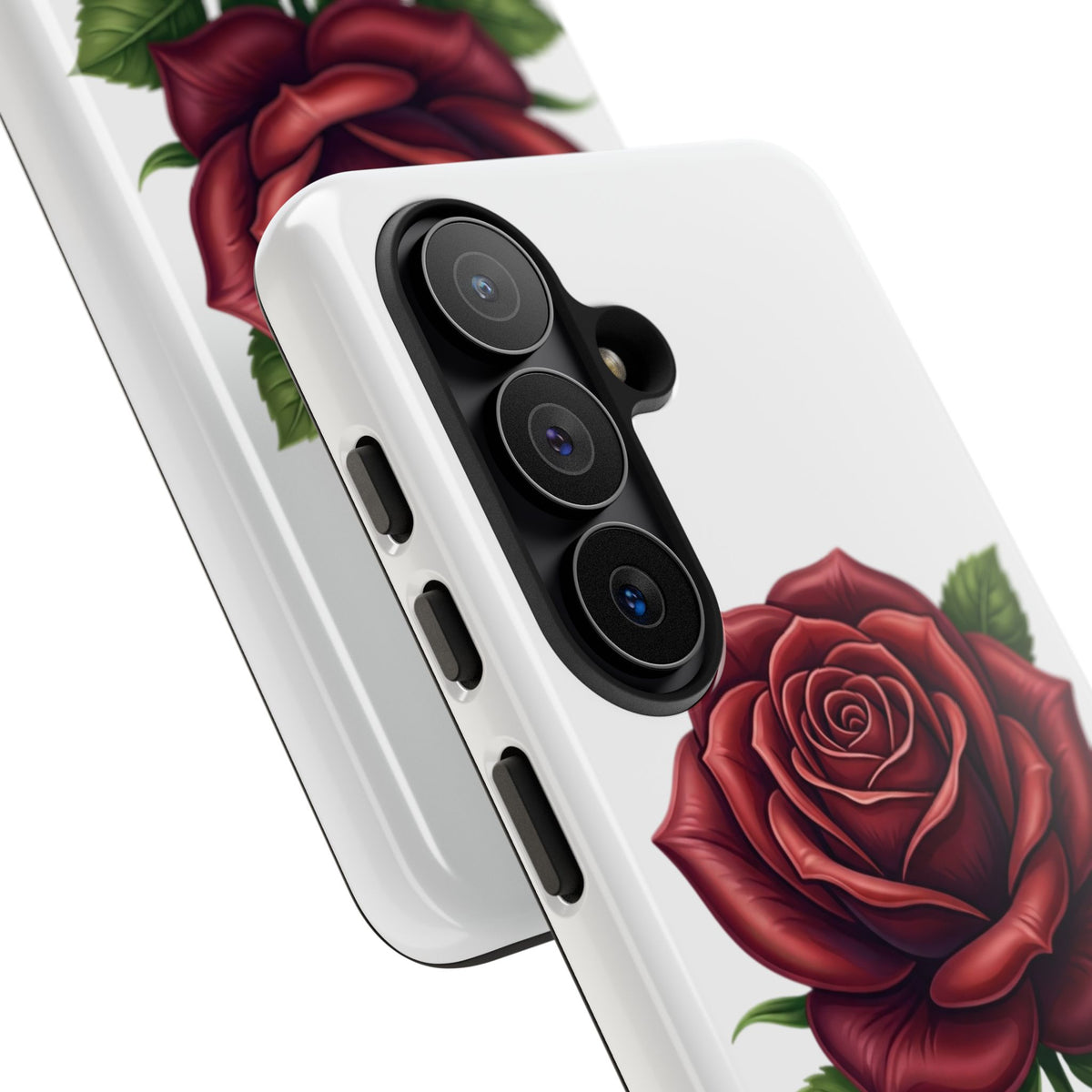 Rose Phone Case — Vintage Red Rose Floral Protective Cover