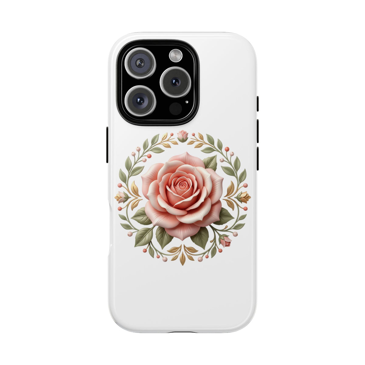 Floral Rose Wreath Tough Phone Case