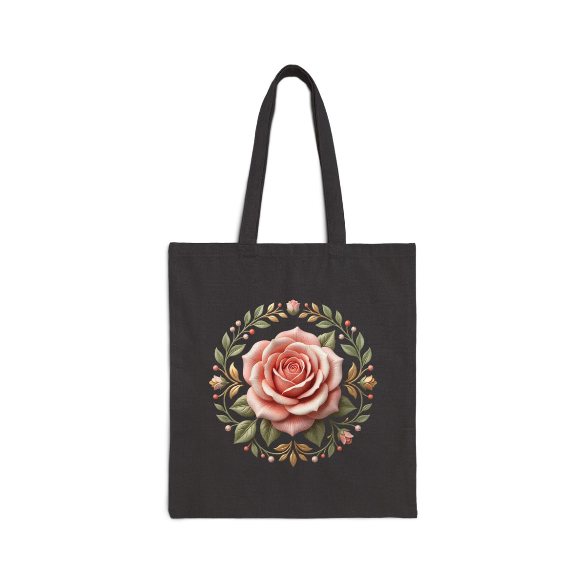 Canvas Tote Bag – Vintage Rose Floral Tote