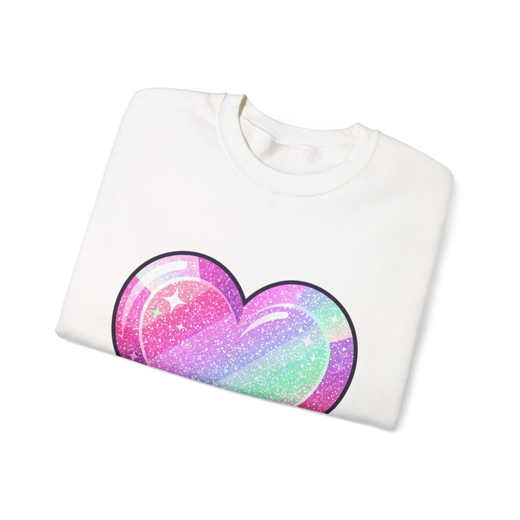 Pastel Sparkle Heart Sweatshirt
