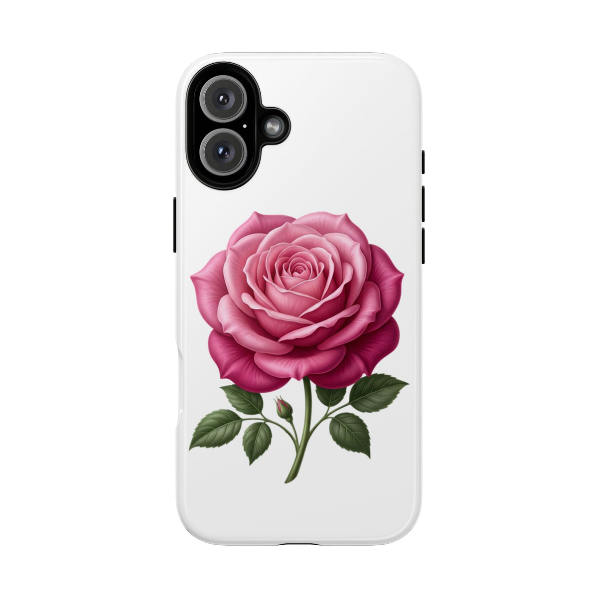 Pink Rose Tough Phone Case — Floral Protective iPhone Cover