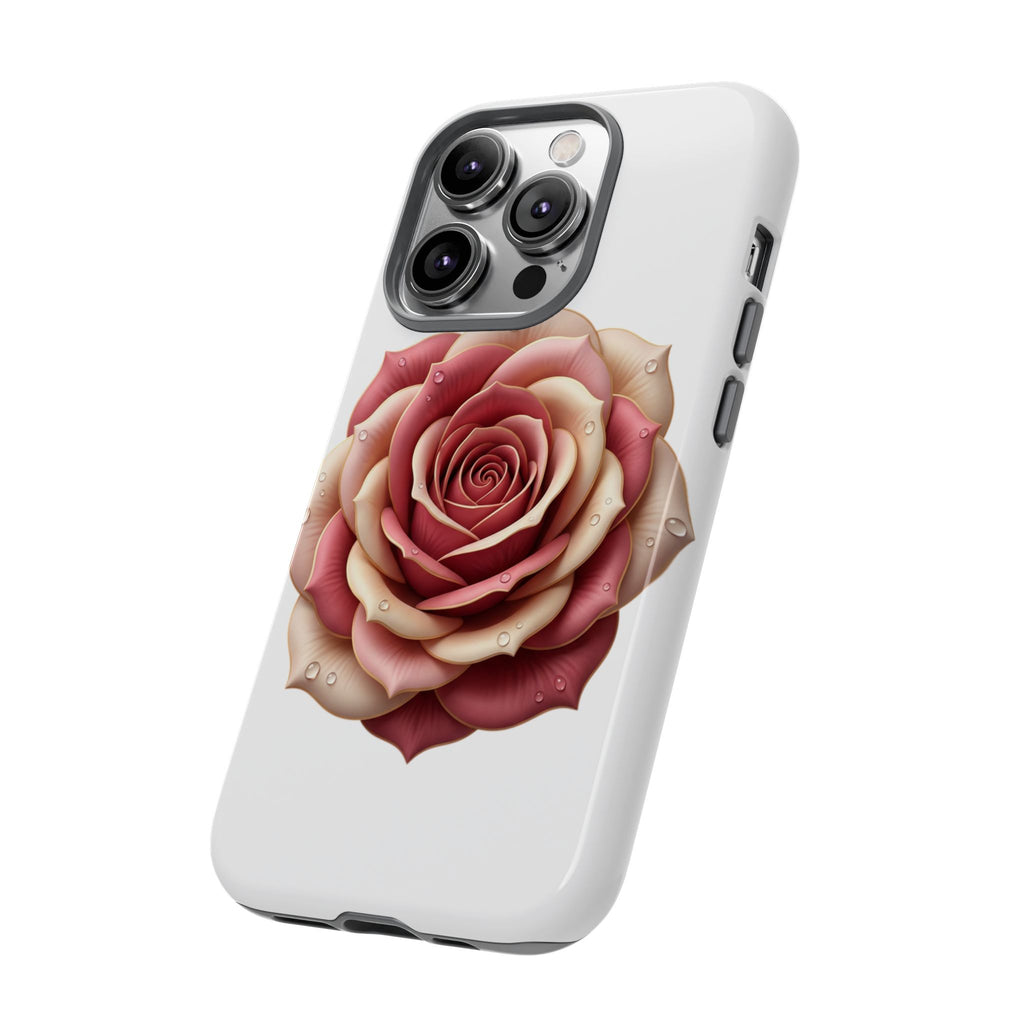 Rose Waterdrop Tough Phone Case — Protective Floral iPhone Cover