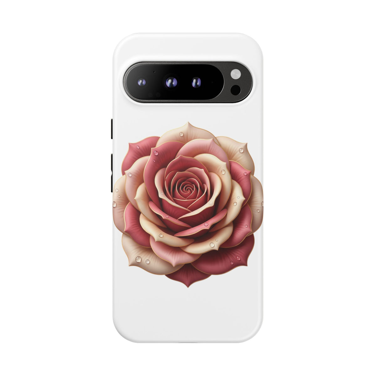 Rose Waterdrop Tough Phone Case — Protective Floral iPhone Cover