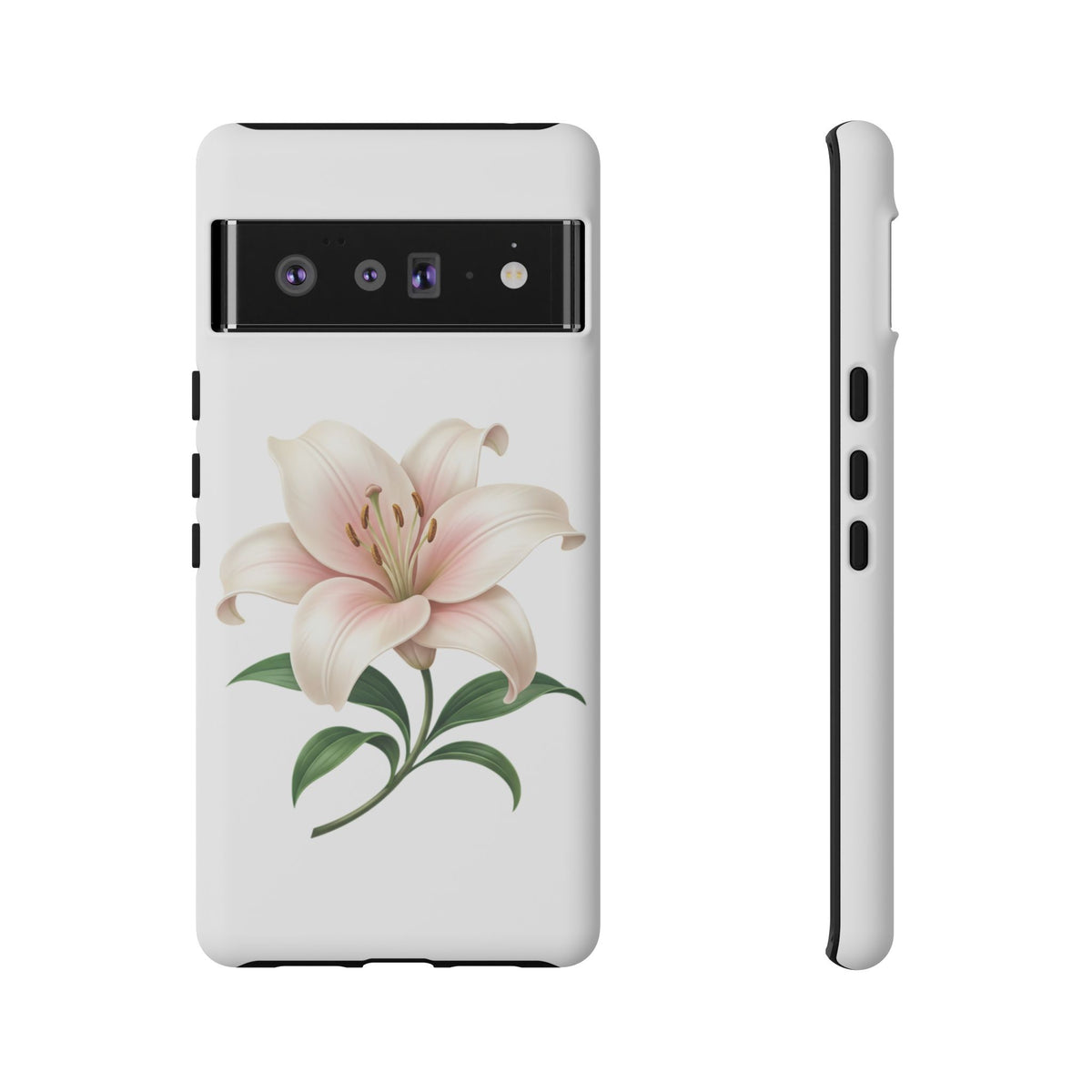 Floral Lily Phone Case — Pink Lily Tough Protective Cover