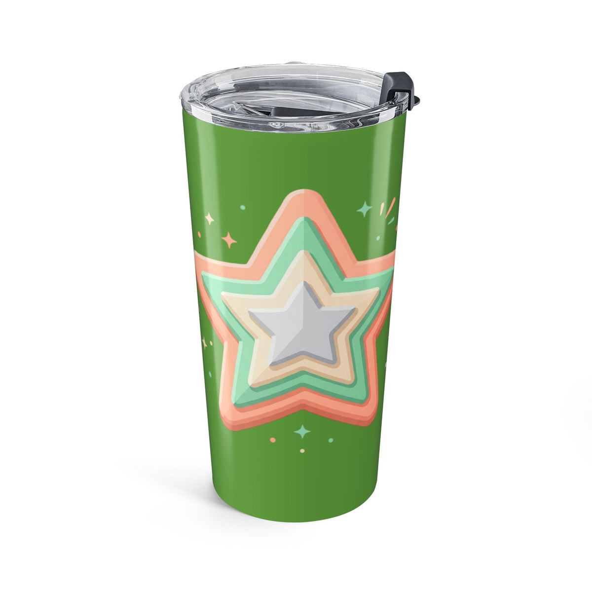 Star Design Tumbler 20oz Green