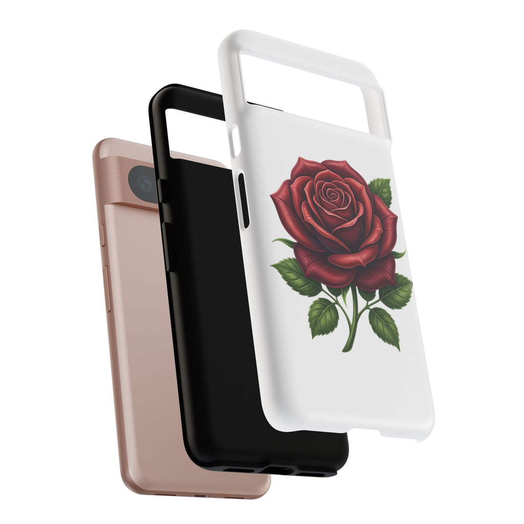 Rose Phone Case — Vintage Red Rose Floral Protective Cover