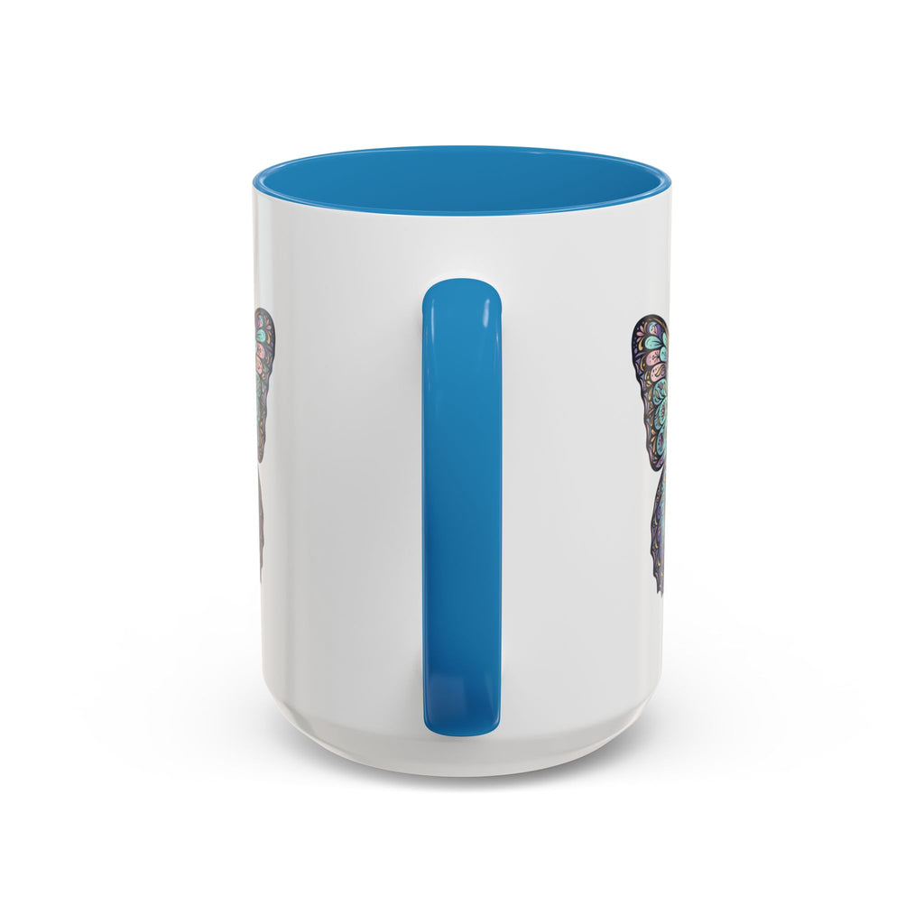 Butterfly Accent Coffee Mug — Teal Mandala Wing Design (11/15oz)