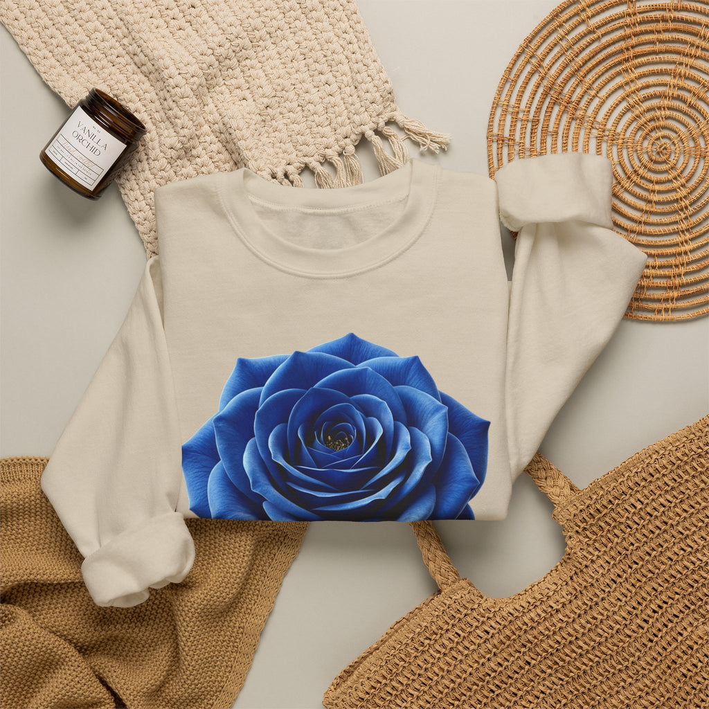 Blue Rose Crewneck Sweatshirt