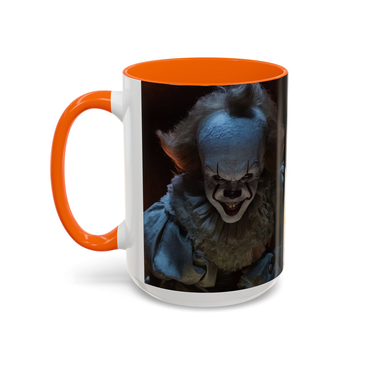 Creepy Pennywise Horror Coffee Mug — Scary Clown Accent Mug (11/15oz)