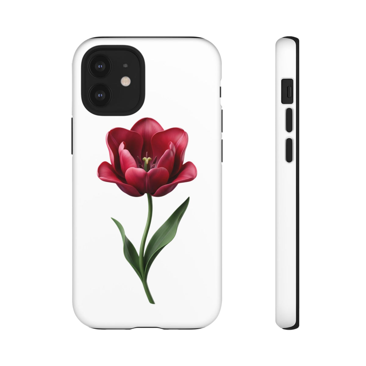 Tulip Floral Tough Phone Case – Protective Blossom iPhone Cover