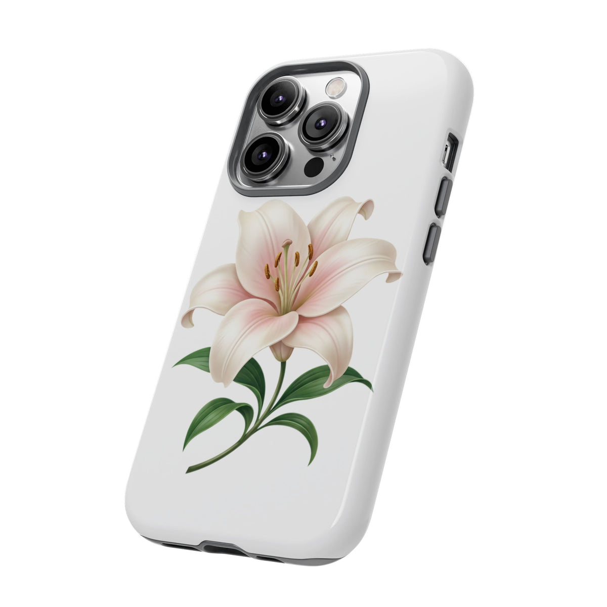 Floral Lily Phone Case — Pink Lily Tough Protective Cover