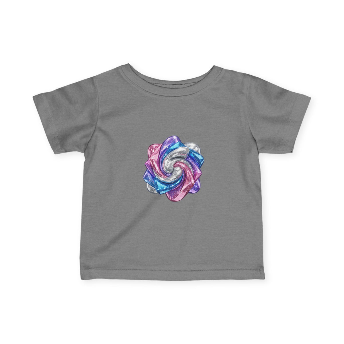 3D Glitter Design Infant Fine Jersey Tee