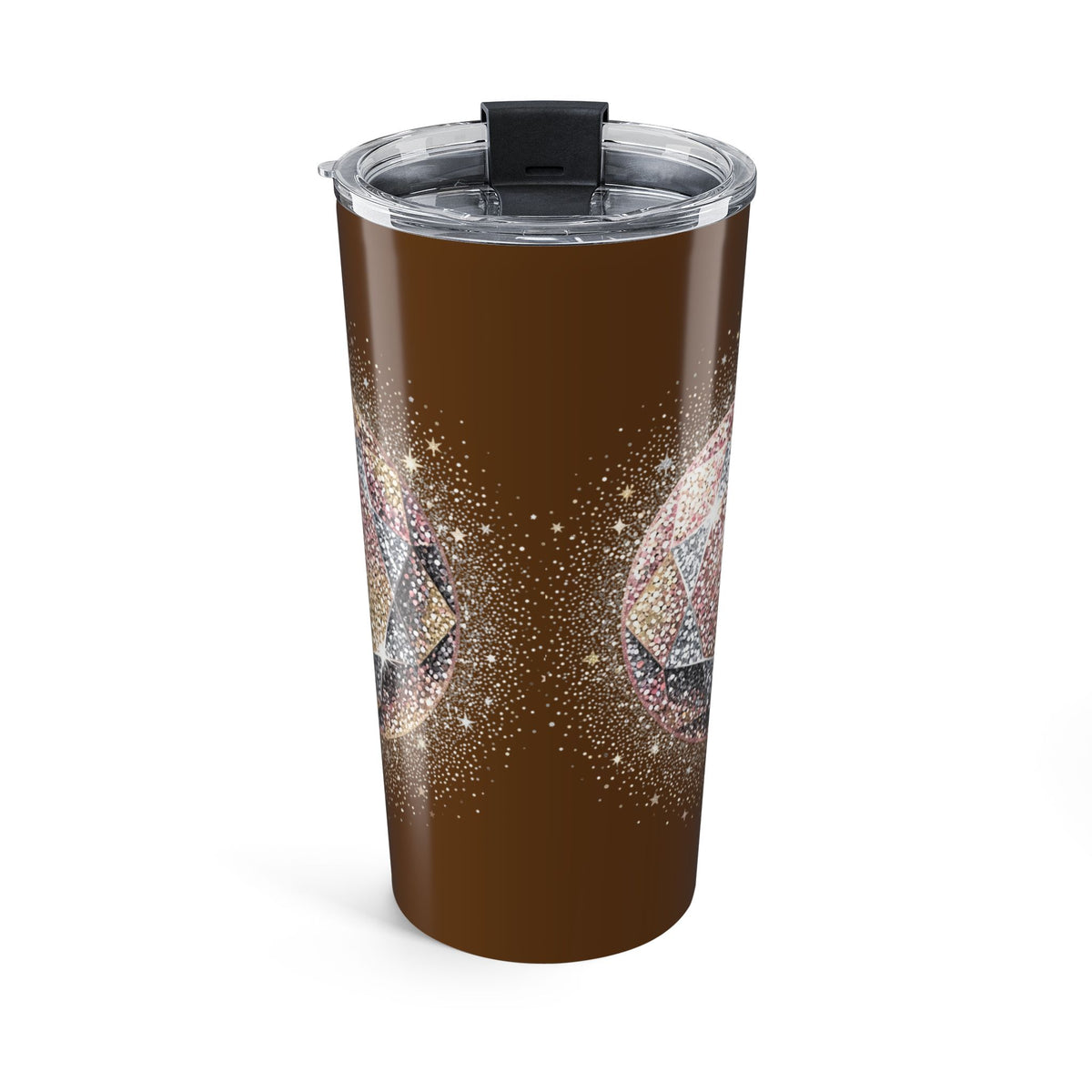 Glittery Dark Brown Tumbler 20oz