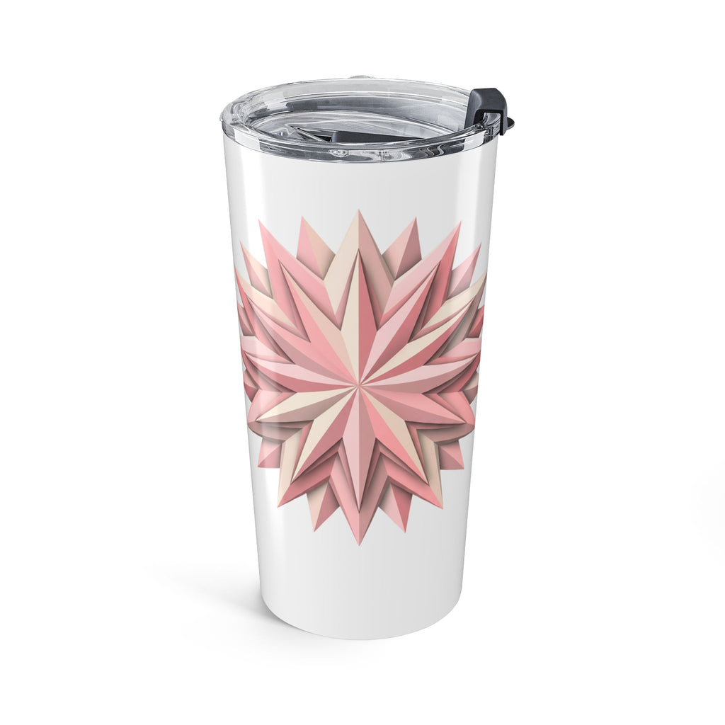 20oz Floral Geometric Tumbler — Pink Starburst Insulated Travel Cup