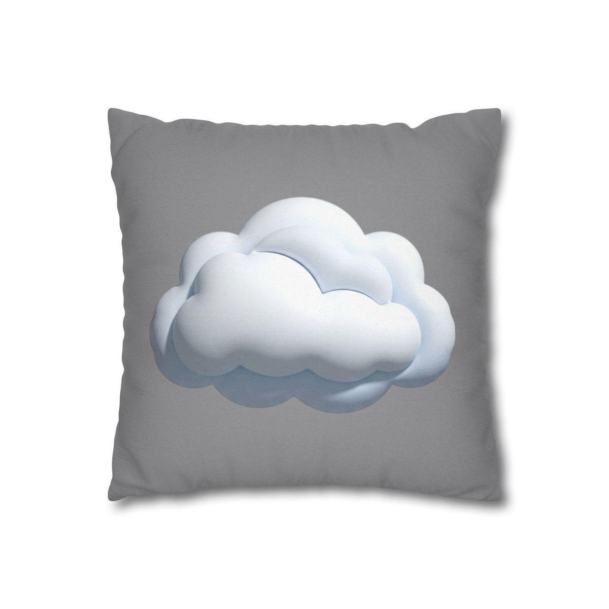 Cloud Graphic Pillowcase — Soft Grey Decorative Throw Pillow Cover