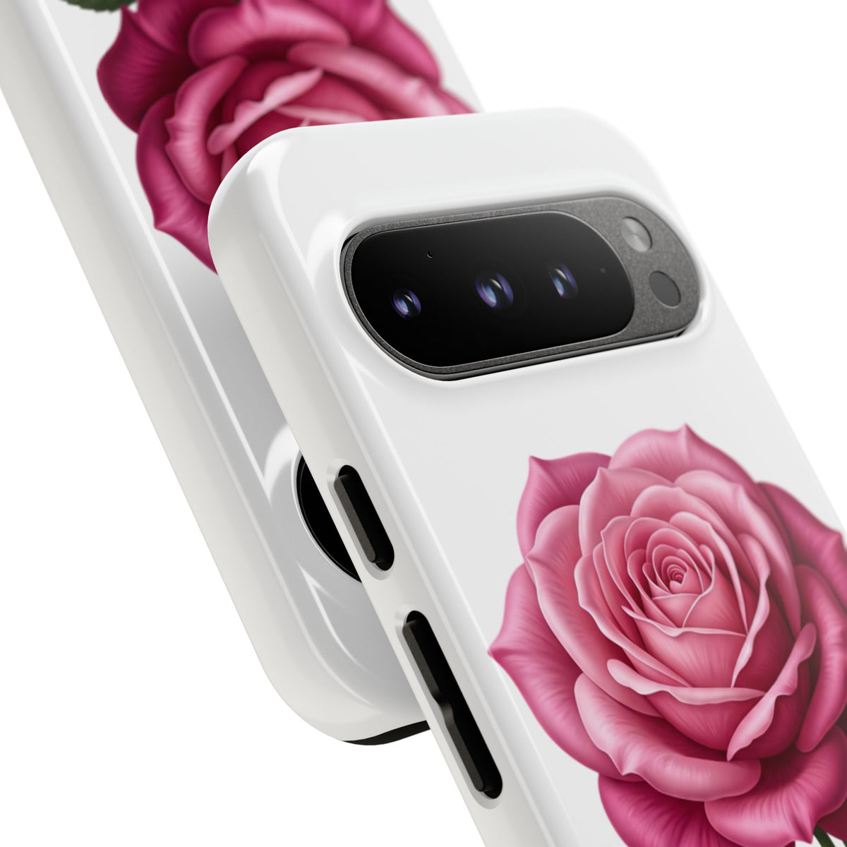 Pink Rose Tough Phone Case — Floral Protective iPhone Cover
