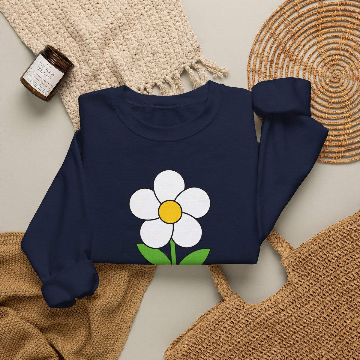 Daisy Graphic Crewneck Sweatshirt