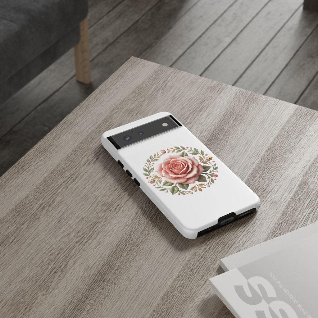 Floral Rose Wreath Tough Phone Case