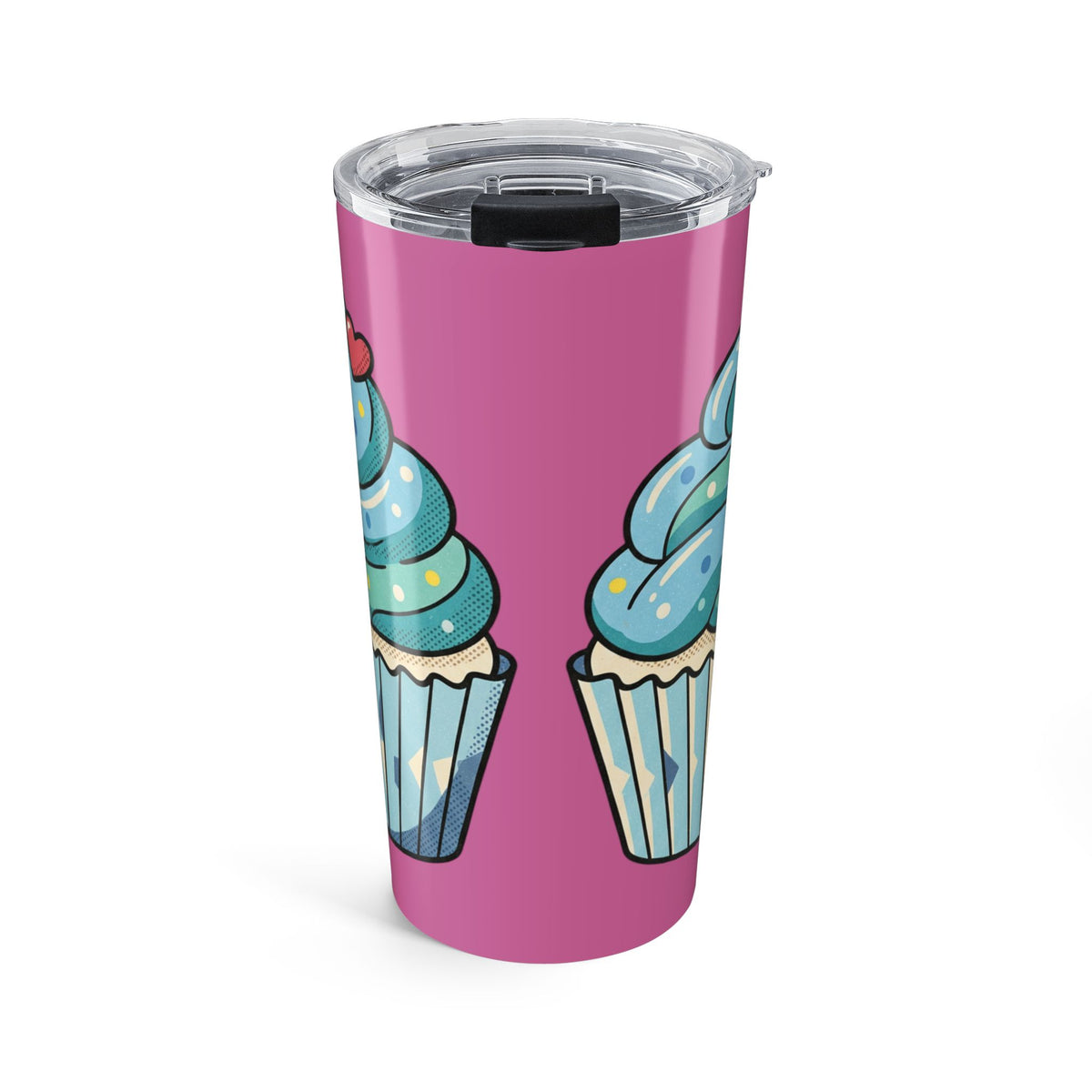 Blue Cupcake Frosting Tumbler 20oz- Light Pink