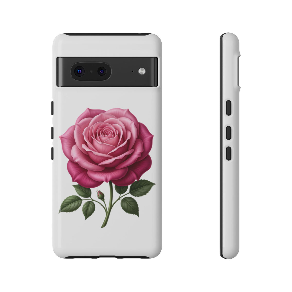 Pink Rose Tough Phone Case — Floral Protective iPhone Cover