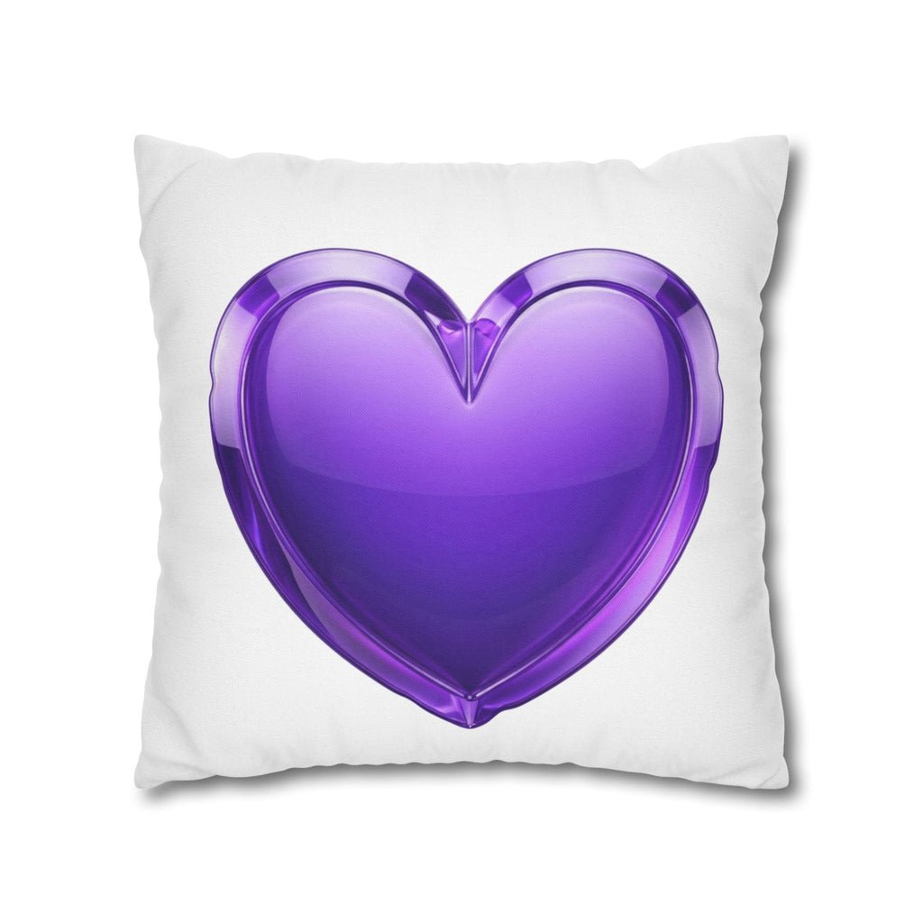 Purple Heart Spun Polyester Square Pillowcase