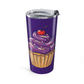 20oz Purple Cupcake Tumbler Dark Purple — Insulated Travel Cup with Cute Dessert Design