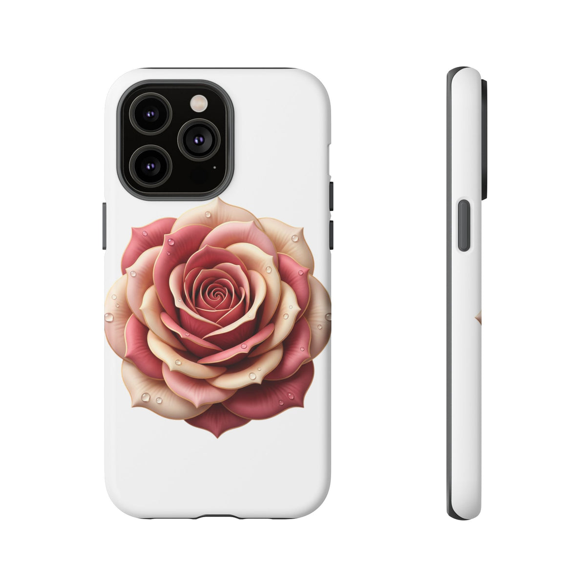 Rose Waterdrop Tough Phone Case — Protective Floral iPhone Cover