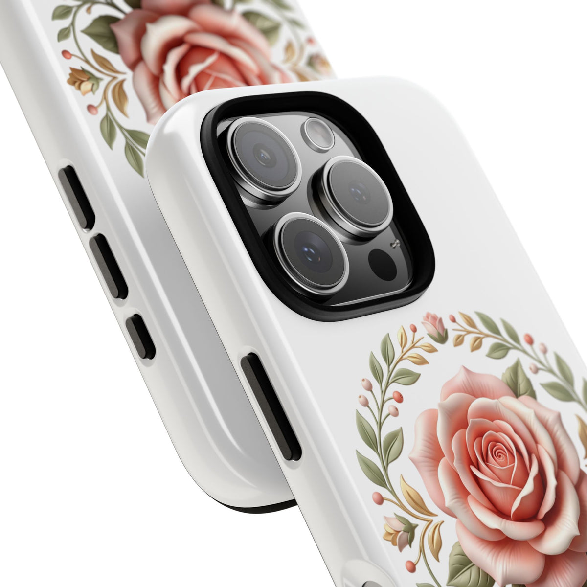 Floral Rose Wreath Tough Phone Case