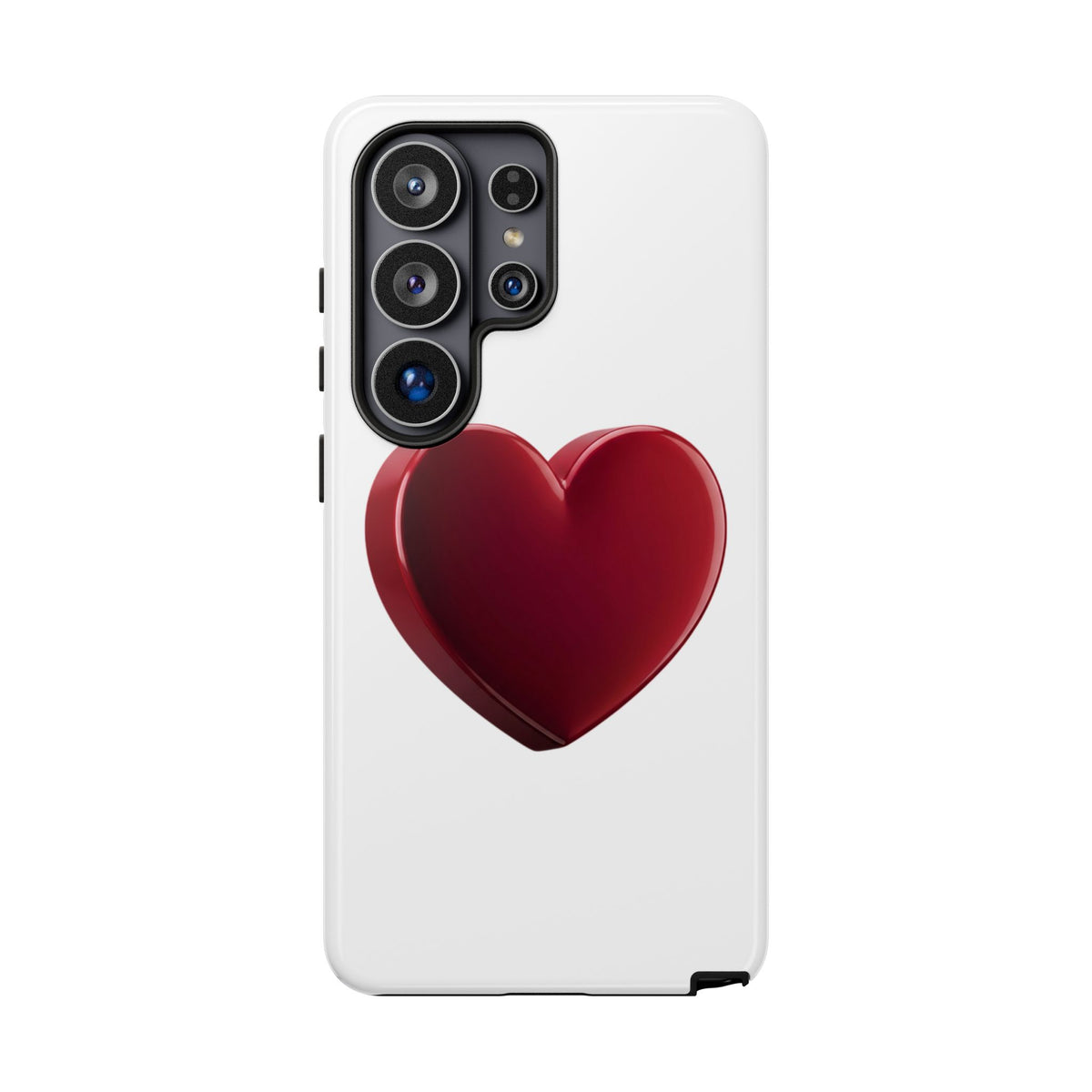 Heart Tough Phone Case - Red 3D Heart Protective Phone Case